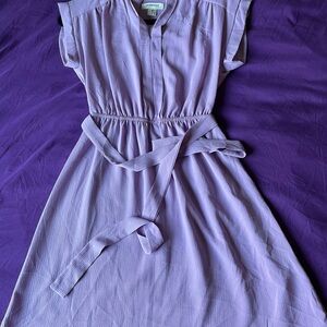 Monteau Lavender Textured Shirt Dress